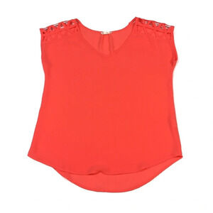 WS159 Women’s E Hanger M Anthropology Trendy Neon Festival Blouse Top S